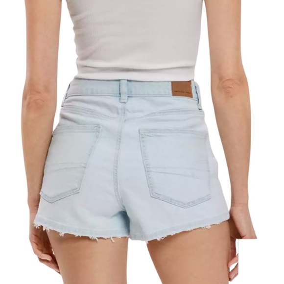 American Eagle Outfitters Distressed Stretch Mom Jean Shorts - Picture 2 of 14